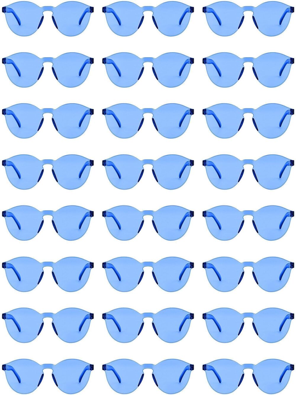 5540 24 Pairs Rimless Round Sunglasses Bulk Tinted Party Sunglasses
